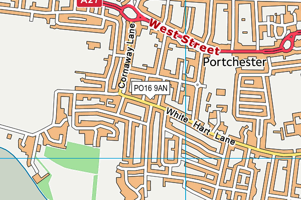 PO16 9AN map - OS VectorMap District (Ordnance Survey) PO16 9AN map - OS VectorMap District (Ordnance Survey)