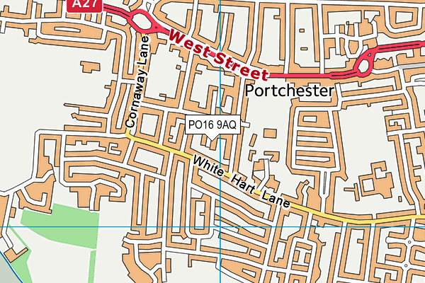 PO16 9AQ map - OS VectorMap District (Ordnance Survey) PO16 9AQ map - OS VectorMap District (Ordnance Survey)