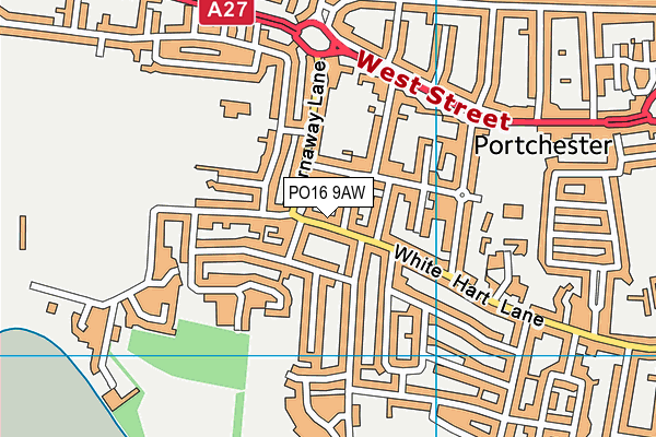 PO16 9AW map - OS VectorMap District (Ordnance Survey) PO16 9AW map - OS VectorMap District (Ordnance Survey)