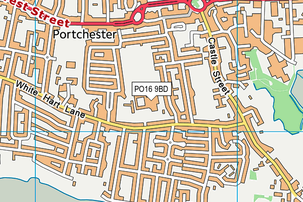 PO16 9BD map - OS VectorMap District (Ordnance Survey) PO16 9BD map - OS VectorMap District (Ordnance Survey)
