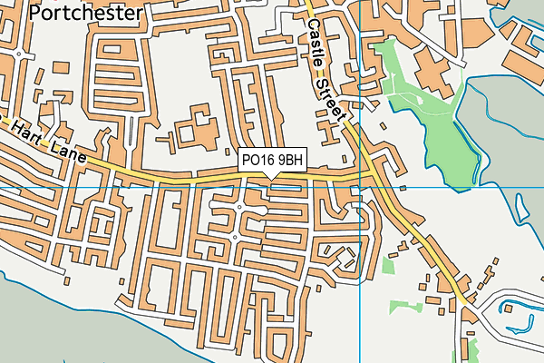 PO16 9BH map - OS VectorMap District (Ordnance Survey) PO16 9BH map - OS VectorMap District (Ordnance Survey)