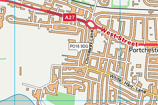 PO16 9DG map - OS VectorMap District (Ordnance Survey) PO16 9DG map - OS VectorMap District (Ordnance Survey)