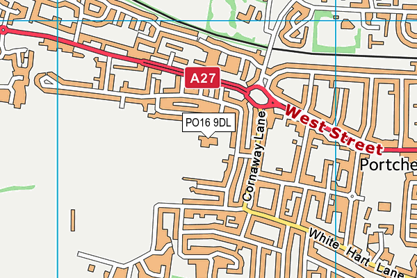 PO16 9DL map - OS VectorMap District (Ordnance Survey) PO16 9DL map - OS VectorMap District (Ordnance Survey)
