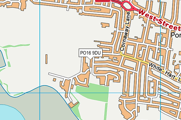 PO16 9DU map - OS VectorMap District (Ordnance Survey) PO16 9DU map - OS VectorMap District (Ordnance Survey)