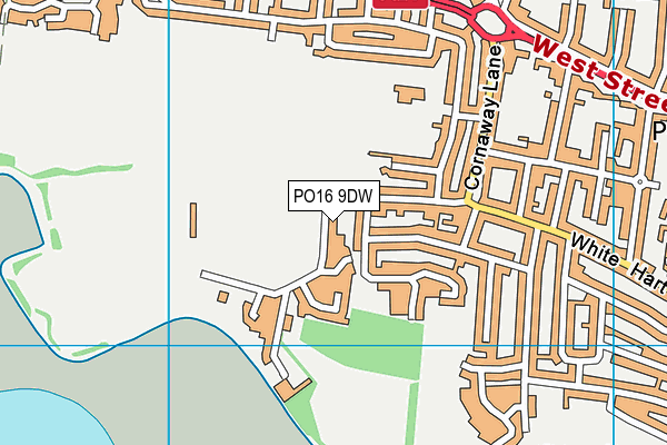 PO16 9DW map - OS VectorMap District (Ordnance Survey) PO16 9DW map - OS VectorMap District (Ordnance Survey)