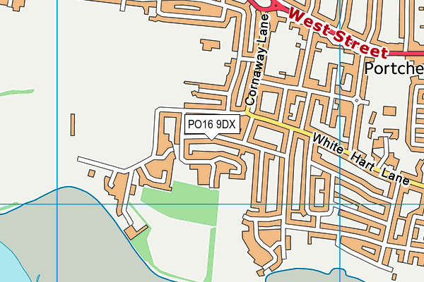 PO16 9DX map - OS VectorMap District (Ordnance Survey) PO16 9DX map - OS VectorMap District (Ordnance Survey)