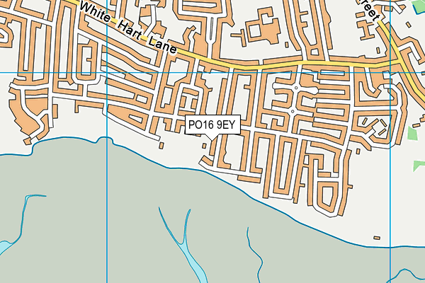 PO16 9EY map - OS VectorMap District (Ordnance Survey) PO16 9EY map - OS VectorMap District (Ordnance Survey)