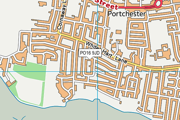 PO16 9JD map - OS VectorMap District (Ordnance Survey) PO16 9JD map - OS VectorMap District (Ordnance Survey)