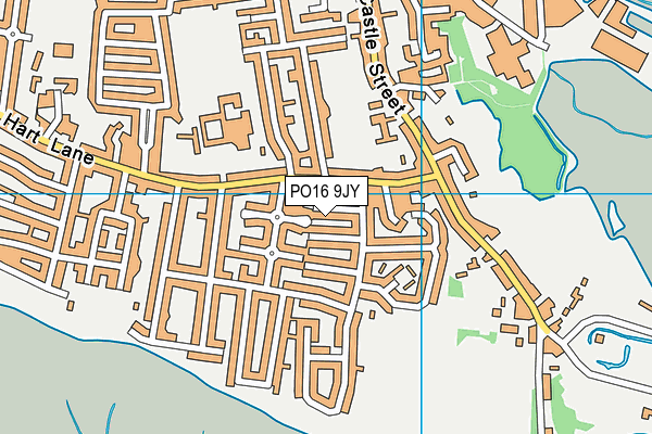 PO16 9JY map - OS VectorMap District (Ordnance Survey) PO16 9JY map - OS VectorMap District (Ordnance Survey)