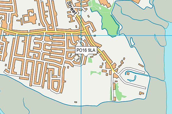 PO16 9LA map - OS VectorMap District (Ordnance Survey) PO16 9LA map - OS VectorMap District (Ordnance Survey)