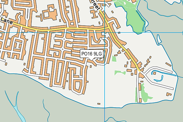 PO16 9LG map - OS VectorMap District (Ordnance Survey) PO16 9LG map - OS VectorMap District (Ordnance Survey)