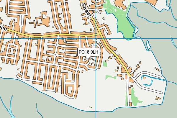 PO16 9LH map - OS VectorMap District (Ordnance Survey) PO16 9LH map - OS VectorMap District (Ordnance Survey)