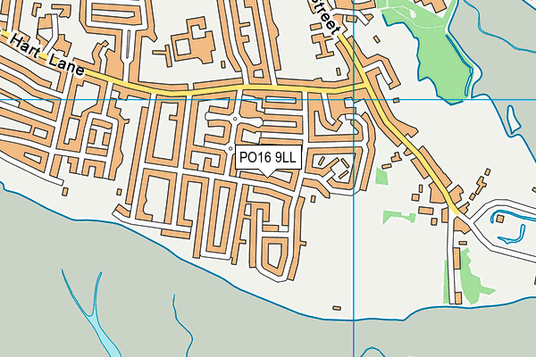 PO16 9LL map - OS VectorMap District (Ordnance Survey) PO16 9LL map - OS VectorMap District (Ordnance Survey)