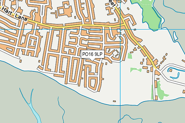 PO16 9LP map - OS VectorMap District (Ordnance Survey) PO16 9LP map - OS VectorMap District (Ordnance Survey)