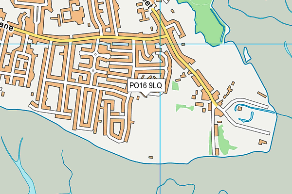 PO16 9LQ map - OS VectorMap District (Ordnance Survey) PO16 9LQ map - OS VectorMap District (Ordnance Survey)