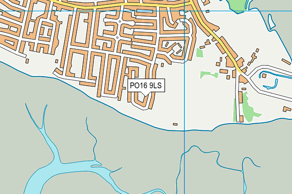 PO16 9LS map - OS VectorMap District (Ordnance Survey) PO16 9LS map - OS VectorMap District (Ordnance Survey)