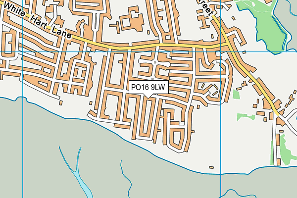 PO16 9LW map - OS VectorMap District (Ordnance Survey) PO16 9LW map - OS VectorMap District (Ordnance Survey)