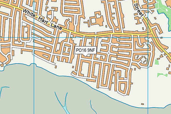 PO16 9NF map - OS VectorMap District (Ordnance Survey) PO16 9NF map - OS VectorMap District (Ordnance Survey)