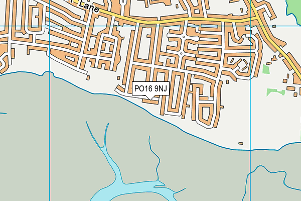 PO16 9NJ map - OS VectorMap District (Ordnance Survey) PO16 9NJ map - OS VectorMap District (Ordnance Survey)
