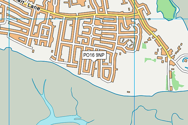 PO16 9NP map - OS VectorMap District (Ordnance Survey) PO16 9NP map - OS VectorMap District (Ordnance Survey)