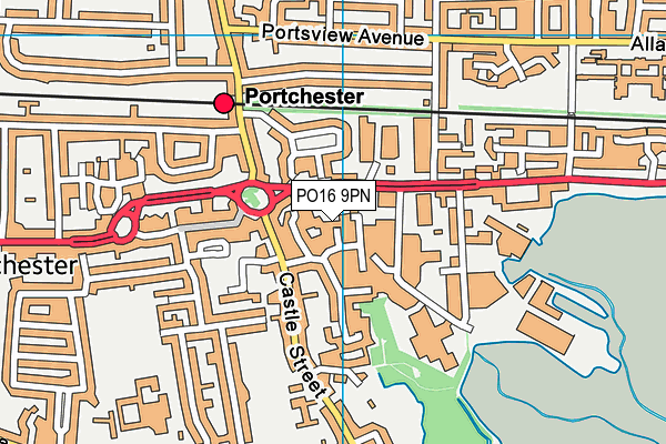 PO16 9PN map - OS VectorMap District (Ordnance Survey) PO16 9PN map - OS VectorMap District (Ordnance Survey)