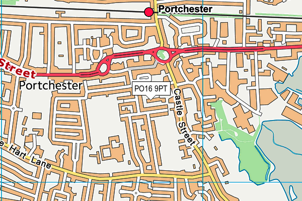 PO16 9PT map - OS VectorMap District (Ordnance Survey) PO16 9PT map - OS VectorMap District (Ordnance Survey)