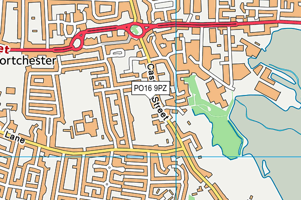PO16 9PZ map - OS VectorMap District (Ordnance Survey) PO16 9PZ map - OS VectorMap District (Ordnance Survey)