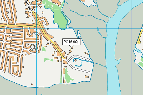 PO16 9QJ map - OS VectorMap District (Ordnance Survey) PO16 9QJ map - OS VectorMap District (Ordnance Survey)