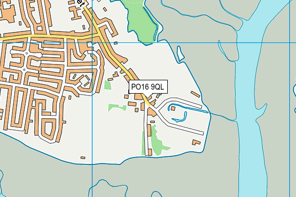 PO16 9QL map - OS VectorMap District (Ordnance Survey) PO16 9QL map - OS VectorMap District (Ordnance Survey)