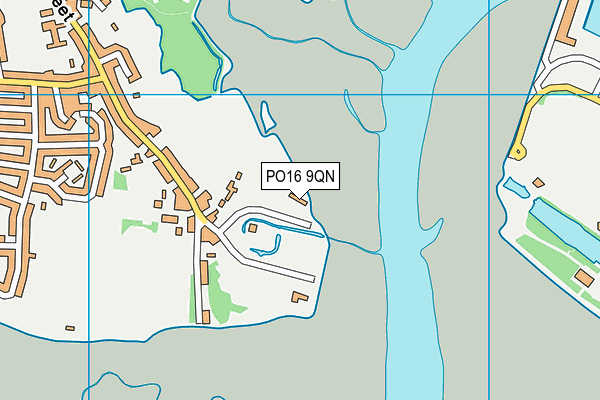 PO16 9QN map - OS VectorMap District (Ordnance Survey) PO16 9QN map - OS VectorMap District (Ordnance Survey)