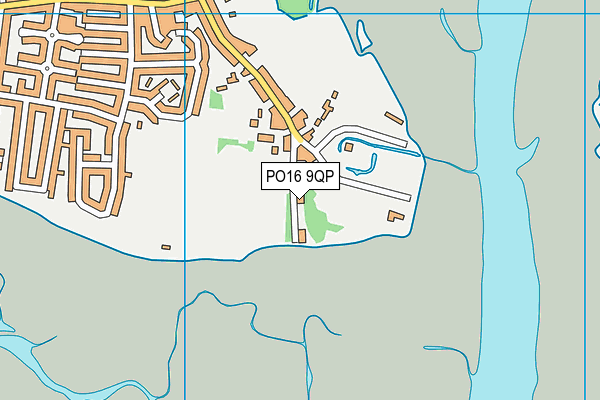 PO16 9QP map - OS VectorMap District (Ordnance Survey) PO16 9QP map - OS VectorMap District (Ordnance Survey)