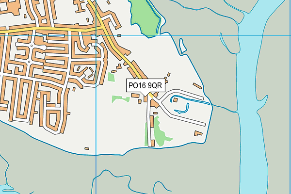 PO16 9QR map - OS VectorMap District (Ordnance Survey) PO16 9QR map - OS VectorMap District (Ordnance Survey)
