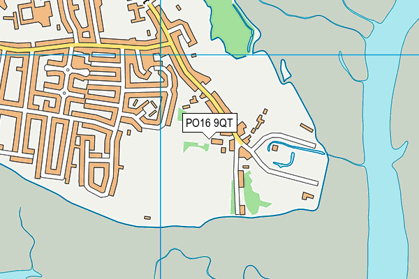 PO16 9QT map - OS VectorMap District (Ordnance Survey) PO16 9QT map - OS VectorMap District (Ordnance Survey)