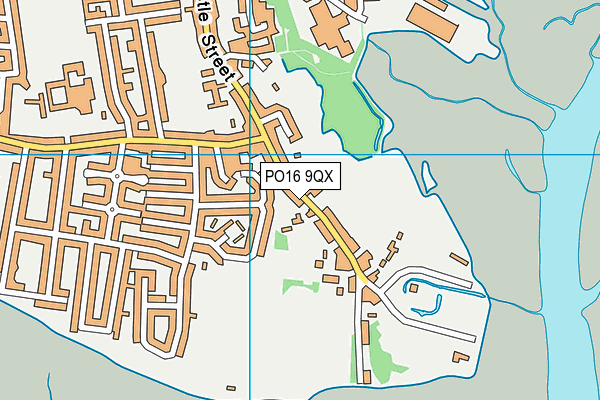 PO16 9QX map - OS VectorMap District (Ordnance Survey) PO16 9QX map - OS VectorMap District (Ordnance Survey)