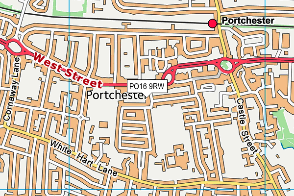 PO16 9RW map - OS VectorMap District (Ordnance Survey) PO16 9RW map - OS VectorMap District (Ordnance Survey)