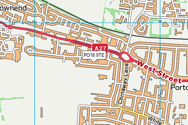 PO16 9TE map - OS VectorMap District (Ordnance Survey) PO16 9TE map - OS VectorMap District (Ordnance Survey)