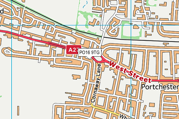 PO16 9TG map - OS VectorMap District (Ordnance Survey) PO16 9TG map - OS VectorMap District (Ordnance Survey)