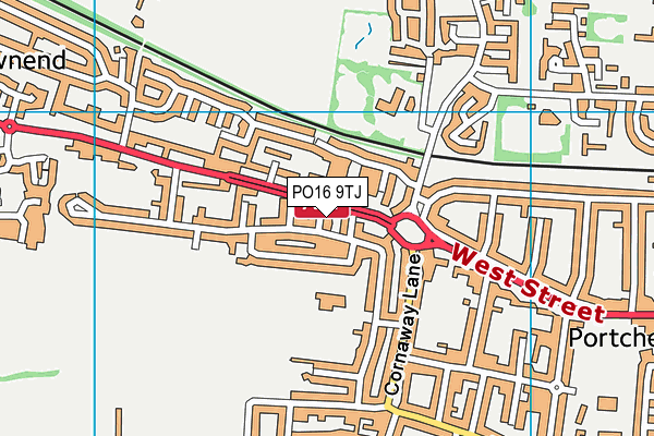 PO16 9TJ map - OS VectorMap District (Ordnance Survey) PO16 9TJ map - OS VectorMap District (Ordnance Survey)
