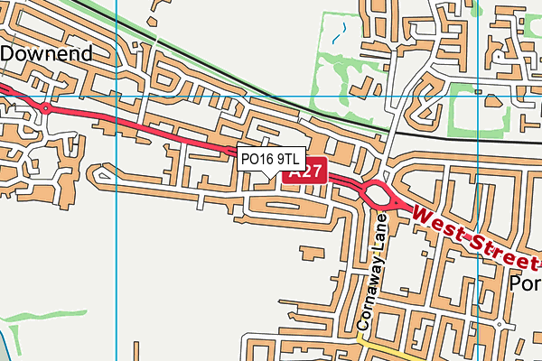 PO16 9TL map - OS VectorMap District (Ordnance Survey) PO16 9TL map - OS VectorMap District (Ordnance Survey)