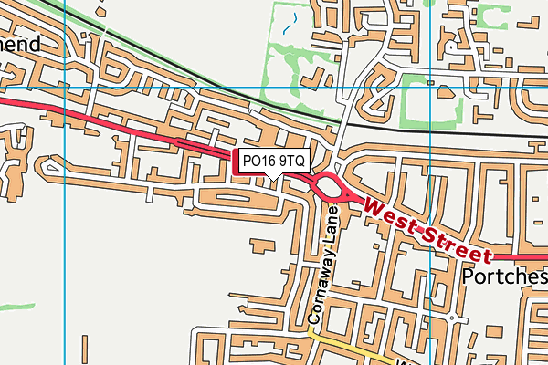 PO16 9TQ map - OS VectorMap District (Ordnance Survey) PO16 9TQ map - OS VectorMap District (Ordnance Survey)