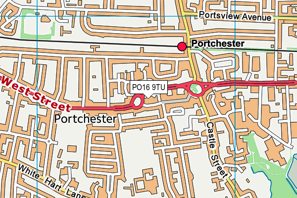 PO16 9TU map - OS VectorMap District (Ordnance Survey) PO16 9TU map - OS VectorMap District (Ordnance Survey)