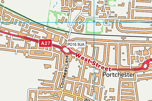 PO16 9UA map - OS VectorMap District (Ordnance Survey) PO16 9UA map - OS VectorMap District (Ordnance Survey)