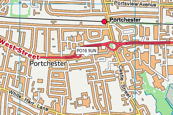 PO16 9UN map - OS VectorMap District (Ordnance Survey)