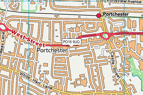 PO16 9UQ map - OS VectorMap District (Ordnance Survey)