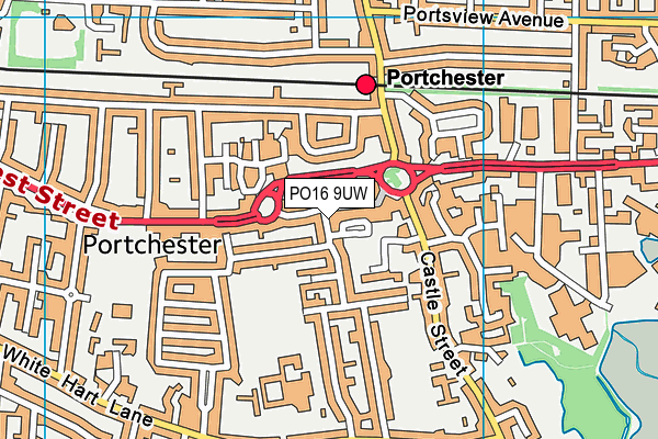 PO16 9UW map - OS VectorMap District (Ordnance Survey) PO16 9UW map - OS VectorMap District (Ordnance Survey)