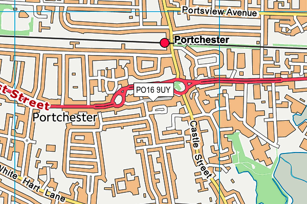 PO16 9UY map - OS VectorMap District (Ordnance Survey) PO16 9UY map - OS VectorMap District (Ordnance Survey)