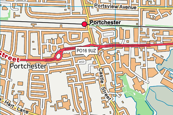 PO16 9UZ map - OS VectorMap District (Ordnance Survey) PO16 9UZ map - OS VectorMap District (Ordnance Survey)