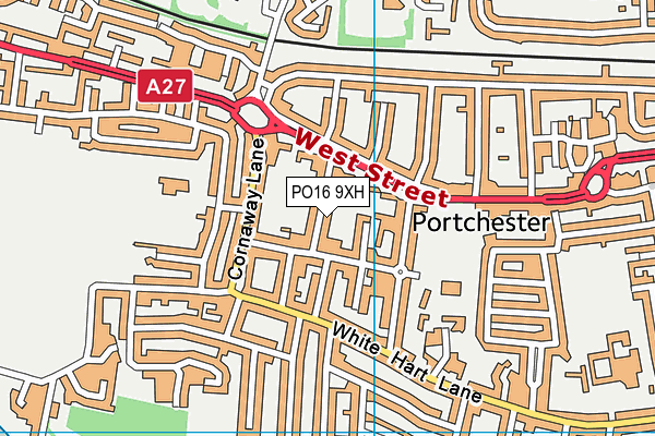 PO16 9XH map - OS VectorMap District (Ordnance Survey) PO16 9XH map - OS VectorMap District (Ordnance Survey)