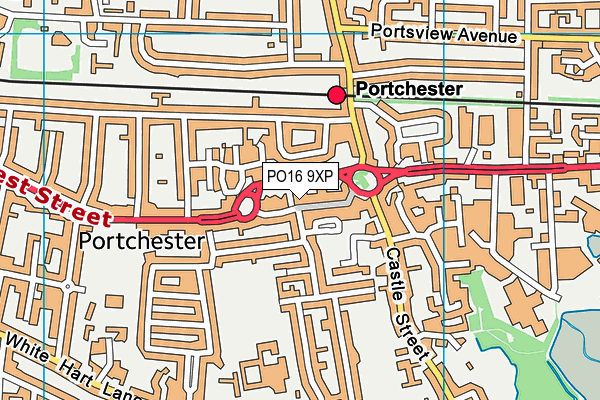PO16 9XP map - OS VectorMap District (Ordnance Survey) PO16 9XP map - OS VectorMap District (Ordnance Survey)
