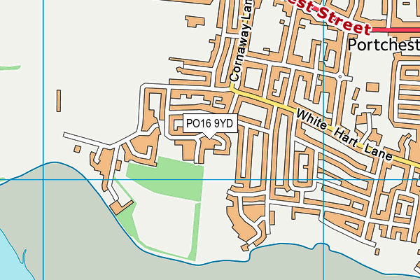 PO16 9YD map - OS VectorMap District (Ordnance Survey) PO16 9YD map - OS VectorMap District (Ordnance Survey)
